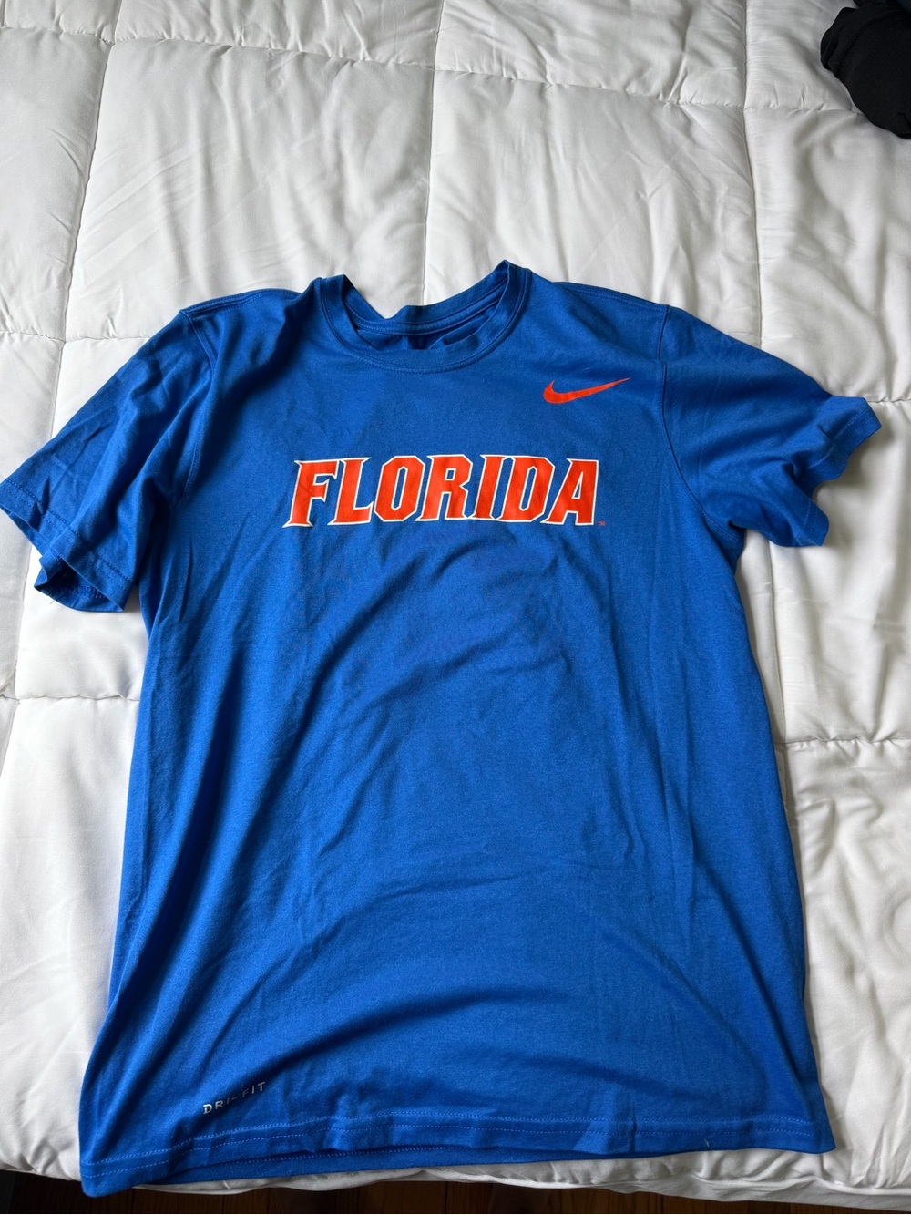 Nike Dri Fit Royal Blue Florida Graphic Tee with Orange Logo